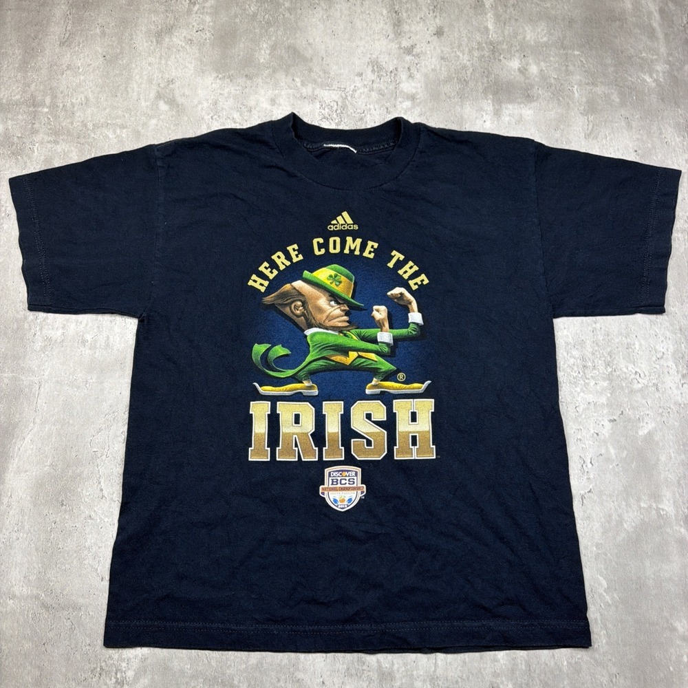 Adidas Notre Dame Here Come The Irish T-Shirt Small National Championship 2013 - Picture 1 of 5